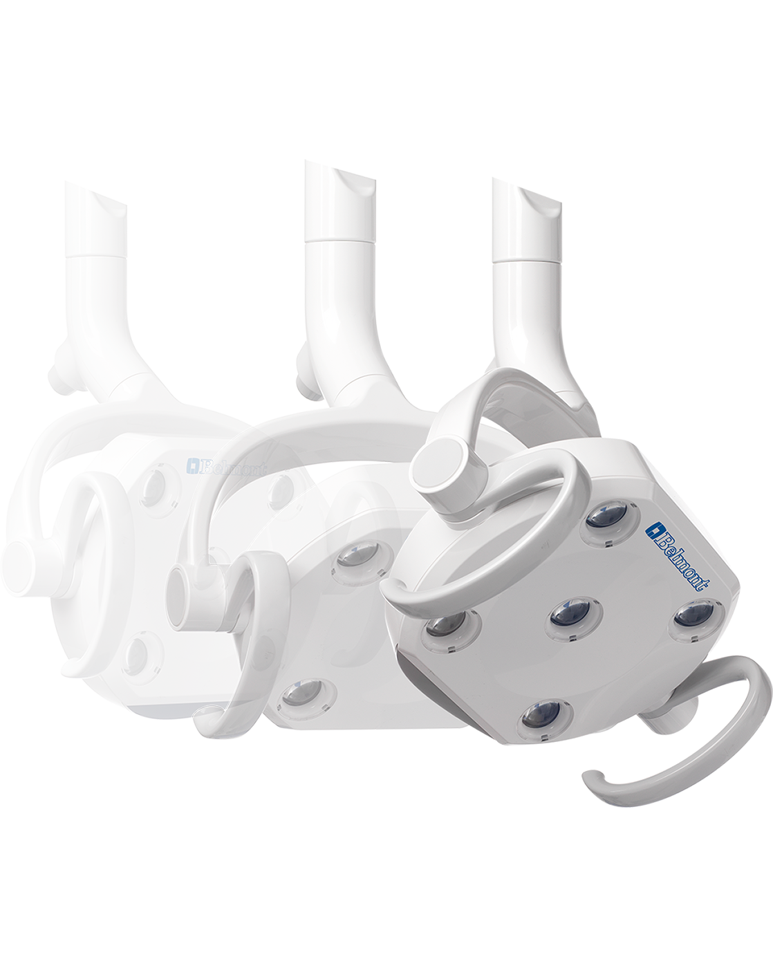 Triple-axis head movement - rotation, swivel and tilt