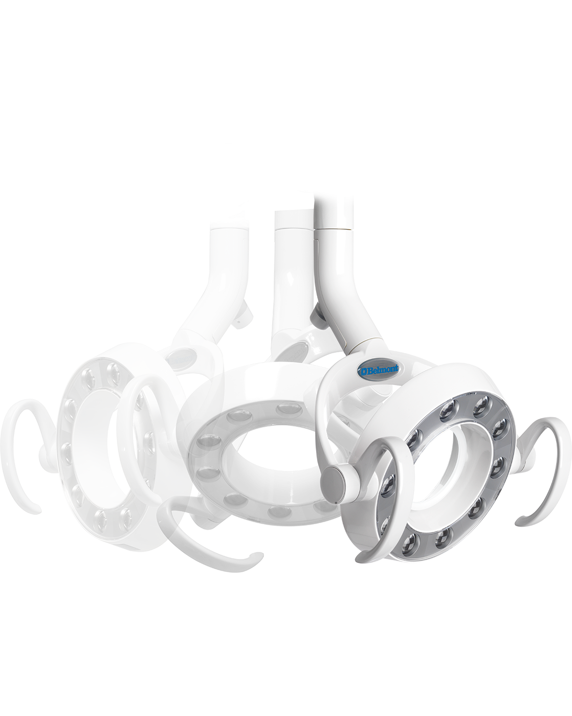 Triple-axis head movement - rotation, swivel and tilt